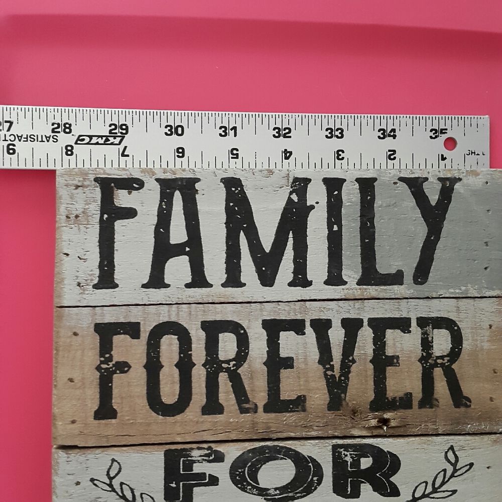 #86 Family Forever Wall Art Plaque Wooden - Picture 4 of 4